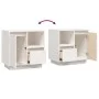 Zwei Nachttische aus massivem Kiefernholz 50x34x50 cm von vidaXL, Nachttische - Ref: Foro24-814482, Preis: 126,94 €, Rabatt: %