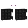Aparador alto de madera maciza de pino negro 110,5x35x117 cm de vidaXL, Aparadores - Ref: Foro24-814373, Precio: 129,09 €, De...