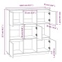 Tall sideboard in solid black pine wood 110.5x35x117 cm by vidaXL, Sideboards - Ref: Foro24-814373, Price: 129,39 €, Discount: %