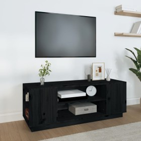 TV-Schrank aus massivem schwarzem Kiefernholz 110x35x40,5 cm von vidaXL, TV-Möbel - Ref: Foro24-814413, Preis: 68,35 €, Rabat...