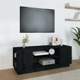TV-Schrank aus massivem schwarzem Kiefernholz 110x35x40,5 cm von vidaXL, TV-Möbel - Ref: Foro24-814413, Preis: 68,35 €, Rabat...