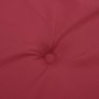 Cojín de banco de jardín tela Oxford rojo tinto 200x50x4 cm
