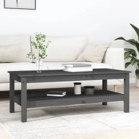Solid gray pine wood coffee table 110x50x40 cm by vidaXL, Coffee table - Ref: Foro24-814276, Price: 99,75 €, Discount: %
