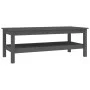 Couchtisch aus massivem grauem Kiefernholz, 110 x 50 x 40 cm von vidaXL, Couchtisch - Ref: Foro24-814276, Preis: 99,75 €, Rab...