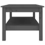 Couchtisch aus massivem grauem Kiefernholz, 110 x 50 x 40 cm von vidaXL, Couchtisch - Ref: Foro24-814276, Preis: 99,75 €, Rab...