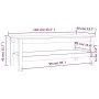 Couchtisch aus massivem grauem Kiefernholz, 110 x 50 x 40 cm von vidaXL, Couchtisch - Ref: Foro24-814276, Preis: 99,75 €, Rab...