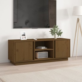 TV-Schrank aus massivem honigbraunem Kiefernholz 110x35x40,5 cm von vidaXL, TV-Möbel - Ref: Foro24-814477, Preis: 75,27 €, Ra...