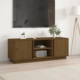 TV-Schrank aus massivem honigbraunem Kiefernholz 110x35x40,5 cm von vidaXL, TV-Möbel - Ref: Foro24-814477, Preis: 74,56 €, Ra...