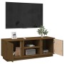 Mueble de TV madera maciza de pino marrón miel 110x35x40,5 cm de vidaXL, Muebles TV - Ref: Foro24-814477, Precio: 75,21 €, De...