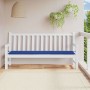 Cojín de banco de jardín tela Oxford azul 200x50x4 cm