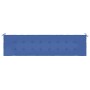 Cojín de banco de jardín tela Oxford azul 200x50x4 cm