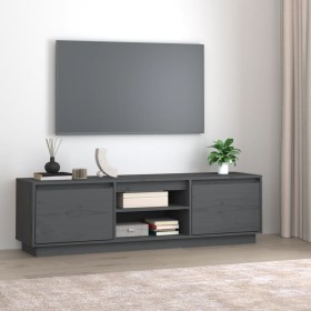 Solid pine wood TV stand in gray, 140x35x40 cm by vidaXL, TV Furniture - Ref: Foro24-814316, Price: 112,95 €, Discount: %