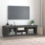 TV-Ständer aus massivem Kiefernholz grau 140x35x40 cm von vidaXL, TV-Möbel - Ref: Foro24-814316, Preis: 111,51 €, Rabatt: %