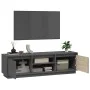 TV-Ständer aus massivem Kiefernholz grau 140x35x40 cm von vidaXL, TV-Möbel - Ref: Foro24-814316, Preis: 111,51 €, Rabatt: %