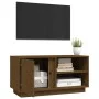 TV-Ständer aus massivem Kiefernholz honigbraun 80x35x40,5 cm von vidaXL, TV-Möbel - Ref: Foro24-814467, Preis: 57,15 €, Rabat...