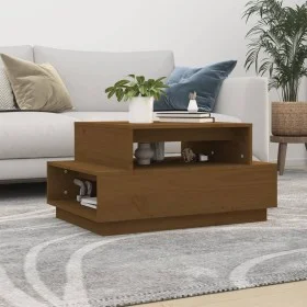 Solid pine honey brown coffee table 80x55x40.5 cm by vidaXL, Coffee table - Ref: Foro24-814517, Price: 72,38 €, Discount: %