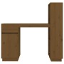 Escritorio de madera maciza de pino marrón miel 110x53x117 cm de vidaXL, Escritorios - Ref: Foro24-814512, Precio: 135,58 €