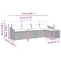 Conjunto de sofá de jardín 5 pcs Beige Poliratán