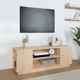 Solid pine wood TV cabinet 110x35x40.5 cm by vidaXL, TV Furniture - Ref: Foro24-814409, Price: 63,07 €, Discount: %
