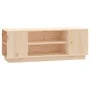 Solid pine wood TV cabinet 110x35x40.5 cm by vidaXL, TV Furniture - Ref: Foro24-814409, Price: 63,07 €, Discount: %