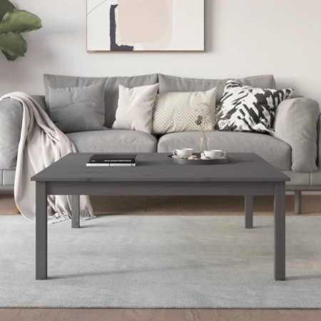 Couchtisch aus massivem grauem Kiefernholz 100x100x40 cm von vidaXL, Couchtisch - Ref: Foro24-814291, Preis: 69,62 €, Rabatt: %