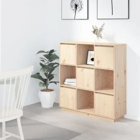 Tall solid pine wood sideboard 110.5x35x117 cm by vidaXL, Sideboards - Ref: Foro24-814369, Price: 157,17 €, Discount: %