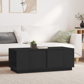 Schwarzer Couchtisch aus massivem Kiefernholz 110x50x40 cm von vidaXL, Couchtisch - Ref: Foro24-814433, Preis: 87,50 €, Rabat...