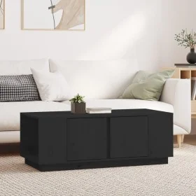 Schwarzer Couchtisch aus massivem Kiefernholz 110x50x40 cm von vidaXL, Couchtisch - Ref: Foro24-814433, Preis: 87,50 €, Rabat...