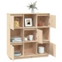 Tall solid pine wood sideboard 110.5x35x117 cm by vidaXL, Sideboards - Ref: Foro24-814369, Price: 159,41 €, Discount: %