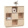 Tall solid pine wood sideboard 110.5x35x117 cm by vidaXL, Sideboards - Ref: Foro24-814369, Price: 159,41 €, Discount: %