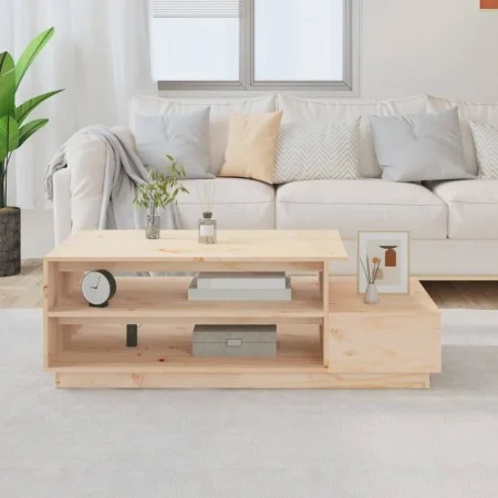 Solid pine wood coffee table 120x50x40.5 cm by vidaXL, Coffee table - Ref: Foro24-814414, Price: 82,56 €, Discount: %
