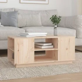 Mesa de centro de madera maciza de pino 90x49x40,5 cm de vidaXL, Mesas de centro - Ref: Foro24-814399, Precio: 68,50 €, Descu...