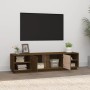 Mueble de TV madera maciza de pino marrón miel 156x40x40 cm de vidaXL, Muebles TV - Ref: Foro24-814457, Precio: 105,81 €