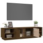 Mueble de TV madera maciza de pino marrón miel 156x40x40 cm de vidaXL, Muebles TV - Ref: Foro24-814457, Precio: 105,81 €