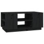 Mesa de centro de madera maciza de pino negro 90x49x40,5 cm de vidaXL, Mesas de centro - Ref: Foro24-814403, Precio: 73,82 €,...