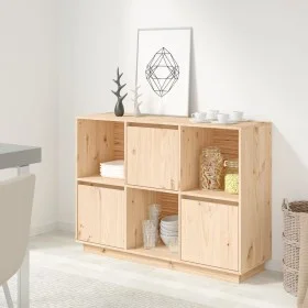 Solid pine wood sideboard 110.5x35x80 cm by vidaXL, Sideboards - Ref: Foro24-814354, Price: 110,52 €, Discount: %