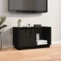 Solid black pine wood TV cabinet 74x35x44 cm by vidaXL, TV Furniture - Ref: Foro24-814338, Price: 45,65 €, Discount: %