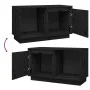 Massiver TV-Schrank aus schwarzem Kiefernholz, 74 x 35 x 44 cm von vidaXL, TV-Möbel - Ref: Foro24-814338, Preis: 45,65 €, Rab...