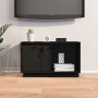 Massiver TV-Schrank aus schwarzem Kiefernholz, 74 x 35 x 44 cm von vidaXL, TV-Möbel - Ref: Foro24-814338, Preis: 46,14 €, Rab...