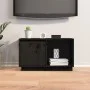 Massiver TV-Schrank aus schwarzem Kiefernholz, 74 x 35 x 44 cm von vidaXL, TV-Möbel - Ref: Foro24-814338, Preis: 45,65 €, Rab...