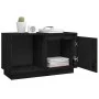 Massiver TV-Schrank aus schwarzem Kiefernholz, 74 x 35 x 44 cm von vidaXL, TV-Möbel - Ref: Foro24-814338, Preis: 45,65 €, Rab...