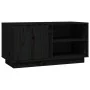 TV-Schrank aus massivem schwarzem Kiefernholz 80x35x40,5 cm von vidaXL, TV-Möbel - Ref: Foro24-814468, Preis: 74,05 €, Rabatt: %