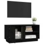 TV-Schrank aus massivem schwarzem Kiefernholz 80x35x40,5 cm von vidaXL, TV-Möbel - Ref: Foro24-814468, Preis: 74,05 €, Rabatt: %