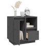 Nachttisch aus massivem grauem Kiefernholz, 50 x 34 x 50 cm von vidaXL, Nachttische - Ref: Foro24-814483, Preis: 71,47 €, Rab...