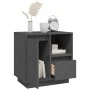 Solid gray pine wood bedside table 50x34x50 cm by vidaXL, Nightstands - Ref: Foro24-814483, Price: 70,58 €, Discount: %