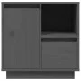 Solid gray pine wood bedside table 50x34x50 cm by vidaXL, Nightstands - Ref: Foro24-814483, Price: 70,58 €, Discount: %