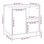 Nachttisch aus massivem grauem Kiefernholz, 50 x 34 x 50 cm von vidaXL, Nachttische - Ref: Foro24-814483, Preis: 70,58 €, Rab...