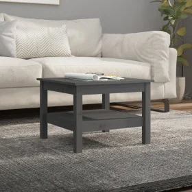 Solid gray pine wood coffee table 55x55x40 cm by vidaXL, Coffee table - Ref: Foro24-814271, Price: 63,98 €, Discount: %