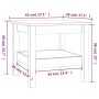 Massiver Couchtisch aus honigbraunem Kiefernholz, 45 x 45 x 40 cm von vidaXL, Couchtisch - Ref: Foro24-814267, Preis: 54,46 €...