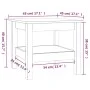 Massiver Couchtisch aus honigbraunem Kiefernholz, 45 x 45 x 40 cm von vidaXL, Couchtisch - Ref: Foro24-814267, Preis: 53,72 €...